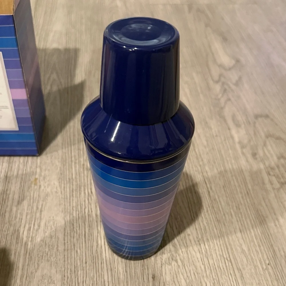 Jonathan Adler SCALA Box - Blue, Purple & Pink Stripes